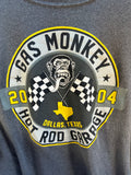 Gas Monkey Hot Rod Garage Gray TShirt Texas TV Show Long Sleeve Pre-worn Size L