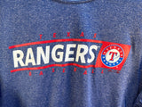 Texas Rangers Baseball T Shirt Majestic Logo XL Polyester Comfortable Pre-owned