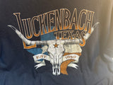 Luckenbach Texas Longhorn Skull Everybody’s Somebody Black Tshirt Sz L