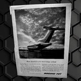 Vintage 1963 Boeing 727 Original Magazine Advertisement