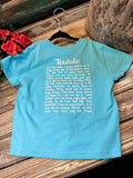Texaholic Kids Blue Size 4 TShirt Blue Bell, Waylon, Willie, King George, Texas  New