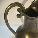 Vintage Brass Water Jug Pitcher Ewer Carafe Vase Traditional India Boho Eclectic 8"