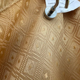 Vintage 60” X 96” Polyester Tablecloth Golden Earth Tone Diamond Pattern Permanent Press