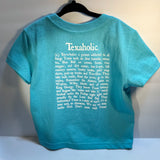 Texaholic Kids Blue Size 4 TShirt Blue Bell, Waylon, Willie, King George, Texas  New