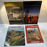 Lot Of 4 Vintage Books Tower London Canterbury Dover Castle Hampton Court Palace England