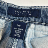 The Limited Y2K Denim Shorts Size XS Draw String Zipper