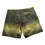 Oakley Grey Yellow Gradient Spell Out Swim Surf Shorts Trunks Men’s Performance Fit 40 Waist