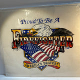Proud To Be A Firefighter Americas Bravest Vintage 1999 Iron On Shirt Transfer