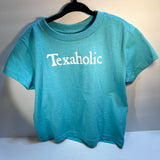 Texaholic Kids Blue Size 4 TShirt Blue Bell, Waylon, Willie, King George, Texas  New
