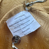 Vintage 60” X 96” Polyester Tablecloth Golden Earth Tone Diamond Pattern Permanent Press