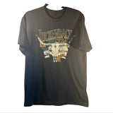 Luckenbach Texas Longhorn Skull Everybody’s Somebody Black Tshirt Sz L