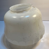 Ceiling Light Shade Milk Glass Clear Prismatic Vintage Art Deco MCM 8”