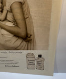 Vintage 1959 Original Magazine Advertisement Ad Johnson Baby Powder Oil Mother Baby