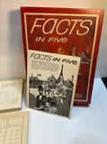 Facts In Five 1976 Game of Knowledge Vintage Trivia Bookshelf Game Pre-owned
