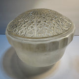 Ceiling Light Shade Milk Glass Clear Prismatic Vintage Art Deco MCM 8”