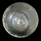 Vintage Seneca Glass Grape Vine Etched Low Stemmed Footed Clear Compote Bowl Dish 6"
