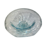 Vintage Blue  Art Glass Pedestal Compote Candy Nut Dish Bowl Vintage 6.75”