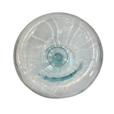 Vintage Blue  Art Glass Pedestal Compote Candy Nut Dish Bowl Vintage 6.75”