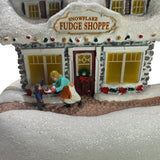 Thomas Kinkade Snowflake Fudge Shoppe Christmas Village Lights 2022 Teleflora