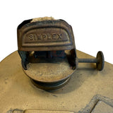 Vintage Simplex 1930s Metal Oil Kerosene Lantern Chimney Train Boat As Found