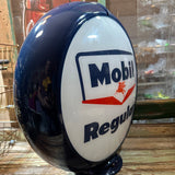 Mobil Regular Reproduction Gas Pump Globe Glass Lenses Petroliana Gasoline New