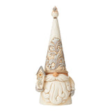 Jim Shore Gnome Tweet Gnome White Woodland with birdhouse