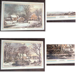 Vintage Currier and Ives Placemats