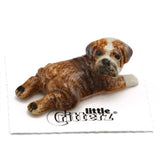 Little Critterz British Bulldog Miniature Porcelain Figurine