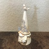 Jim Shore Gnome Tweet Gnome White Woodland with birdhouse