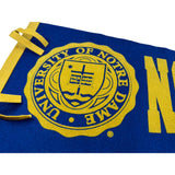 Vintage Blue University Notre Dame Fighting Irish Pennant Banner Felt Wool 29"