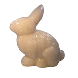 Mosser Crown Tuscan Pink Glass Sitting Bunny Rabbit Figurine USA New