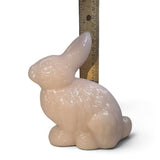 Mosser Crown Tuscan Pink Glass Sitting Bunny Rabbit Figurine USA New