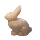 Mosser Crown Tuscan Pink Glass Sitting Bunny Rabbit Figurine USA New
