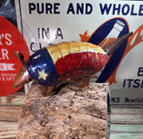 Metal Texas Armadillo Handcrafted￼ Sculpture 