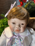 Vintage Ashton Drake SWEET MAGNOLIA  Porcelain Baby Doll 1998 Soft Body 15”