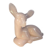 Mosser Crown Tuscan Pink Glass Deer Figurine Woodland Forest Holiday Christmas New USA
