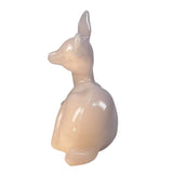 Mosser Crown Tuscan Pink Glass Deer Figurine Woodland Forest Holiday Christmas New USA