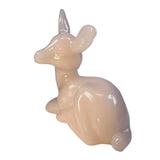 Mosser Crown Tuscan Pink Glass Deer Figurine Woodland Forest Holiday Christmas New USA