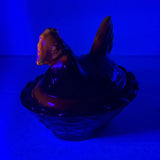 Roses Closet Mini Ruby Red Glass Hen On Nest Salt Cellar GLOWS Decorative Collectible New