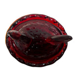 Roses Closet Mini Ruby Red Glass Hen On Nest Salt Cellar GLOWS Decorative Collectible New