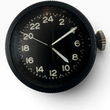 Vintage Elgin 24-Hour Military Aircraft Gun Camera Clock Watch (Non-Working/Parts) 1” B-52