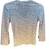 No Boundaries Floral 3/4 Slit Sleeve Blouse VNeck Lightweight Fabric Feminine Style Size S Preworn