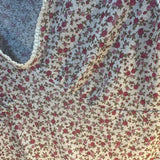 No Boundaries Floral 3/4 Slit Sleeve Blouse VNeck Lightweight Fabric Feminine Style Size S Preworn