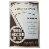 1947 A Rosewood Spinet Fox-trot Orchestra Sheet Music