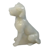 Mosser White Milk Glass Sitting Labrador Dog Lab Figurine Collectible Paperweight USA New