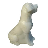 Mosser White Milk Glass Sitting Labrador Dog Lab Figurine Collectible Paperweight USA New