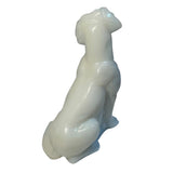 Mosser White Milk Glass Sitting Labrador Dog Lab Figurine Collectible Paperweight USA New
