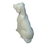 Mosser White Milk Glass Sitting Labrador Dog Lab Figurine Collectible Paperweight USA New