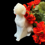 Mosser White Milk Glass Sitting Labrador Dog Lab Figurine Collectible Paperweight USA New