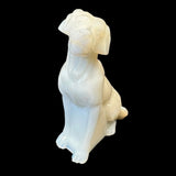 Mosser White Milk Glass Sitting Labrador Dog Lab Figurine Collectible Paperweight USA New